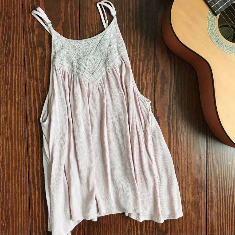 Aeropostale blush pink high rise tank top